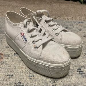 White Platform Superga Sneakers